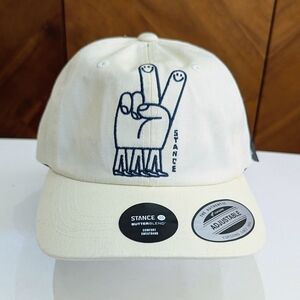 New STANCE Butter Blend Peace Sign Adjustable Peace Sign Baseball Cap